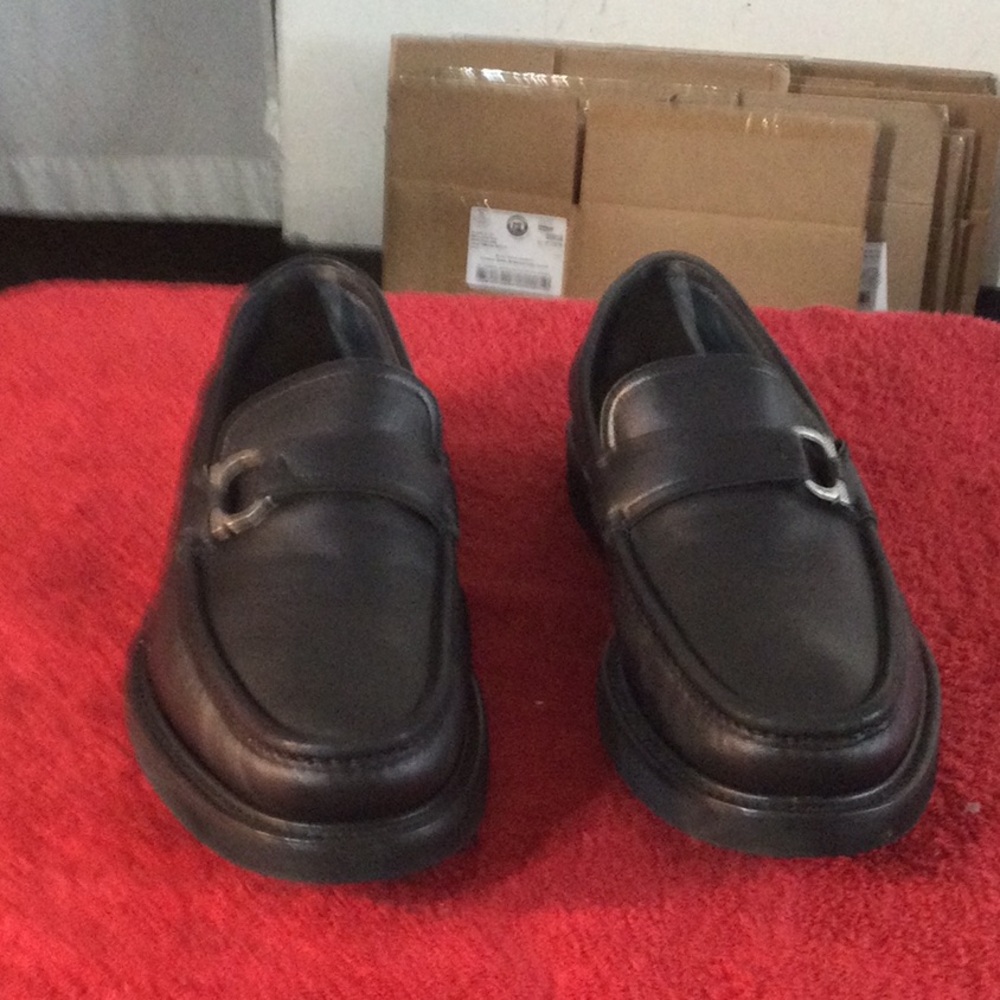Classic Black Men’s Leather Bit Loafers